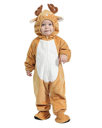 Hsctek Baby Deer Costume, Toddler Reindeer Costume For Baby Boys Girls, Baby Halloween Costume Fawn Onesie For Infant Newborn 18-24Months