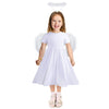 3 Pcs Angel Costumes for Kids Girls Set Fairy Dress Angel Feather Wings and Headband for Halloween Dress up Cosplay (4-6 Years)