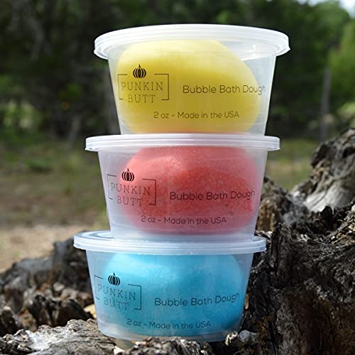 Punkin Butt Bubble Bath Dough - Natural Handmade Moldable Soap for Colorful Sensory Play at Bath Time