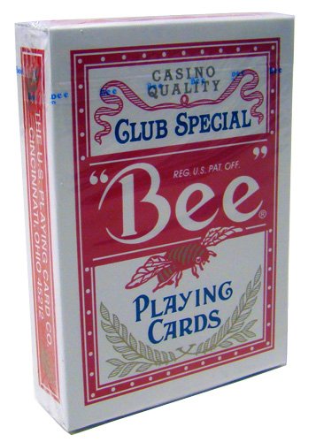 US Playing Card Co. Bee Premium Playing Cards - Poker Sized, Plastic, Blue/Red, Model 4334062017