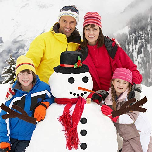Colovis 16Pcs Snowman Decorating Kit, Snowman Making Kit Snow Toys for Winter Outdoor Party Christmas Holiday Decoration(2 Pack)