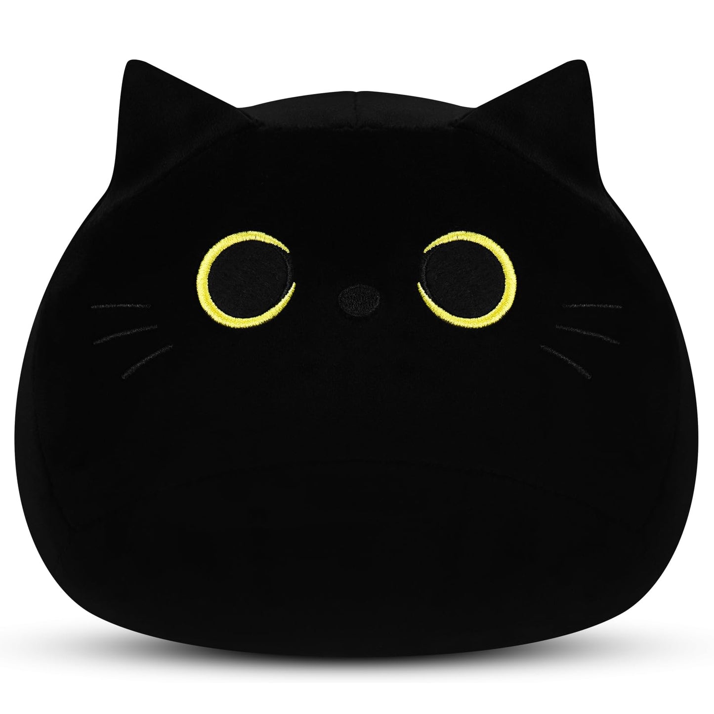 Black Cat Plush Toy-10'' Black Cat Stuffed Animal, Black Cat Anime Plush Cute Soft Plush Cat Plushie Stuffed Cat Toys, Cat Plush Pillows Toy Doll Decoration Doll Gift For Kids Girls Boys