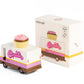 Candylab Toys CANDYCAR Wooden Food Truck Collection - Cupcake Van  enhanced Handcrafted Beech Wood Toy Car