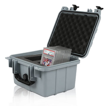 G-Plus Graded Card Storage Box Compatible With Bgs Psa Sgc Fgs Weatherproof Graded Sports Trading Cards(Small, Gray)