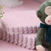 20Pcs Plush Puzzle Foam Floor Mats, 11.8X11.8In Soft Anti-Slip Puzzle Area Rug Playmat For Room,Pink