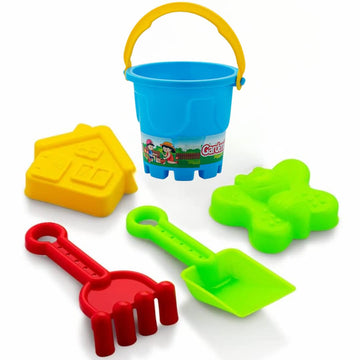 Storio Beach Play Set For Kids Sand Molds Toys For Toddlers Gardening Playset Outdoor Tool Kit Made In India (Beach Set 5Pcs), M