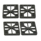 UJEAVETTE 4 Pieces Skateboard Longboard Shock Pads Risers 4Mm Black
