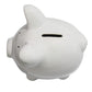Pink Piggy Bank,Ceramic Money Piggy Bank Kids (White)