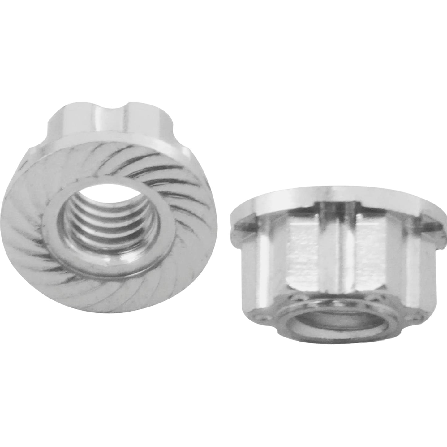 Vgoohobby 4Pcs Hexagonal Nuts, M4 Aluminum Alloy RC Wheel Hex Nuts Compatible with HSP Sakura D3 D4 1/10 RC Car (Silver)