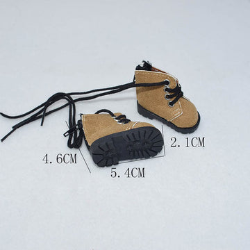 Niannyyhouse 20Cm Plush Doll Leather Shoes Length 5.4Cm 8In Doll Accessories (Brown-2)