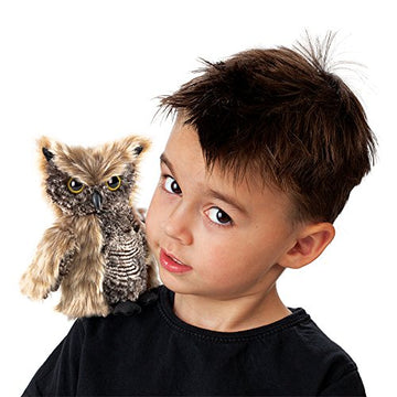 Folkmanis Screech Owl Puppet With Turning Head