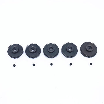 KingVal Replacement 5PCS M1 8mm 33T 34T 35T 36T 37T Steel Pinion Motor Gear Compatible with 1/5 RC Car Brushed Brushless Motor
