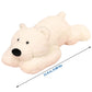 Hronsa Weighted Stuffed Animals, Weighted Bear Stuffed Animal Toy Cute White Bear Plush Pillow For Adults Boys Girls, 11.8In