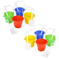 The Dreidel Company Beach Day Playsets (Pack of 8) 4.25'' Sand Bucket Play Set Box Includes, 1 Pail, 1 Shovel Toy for Boys and G