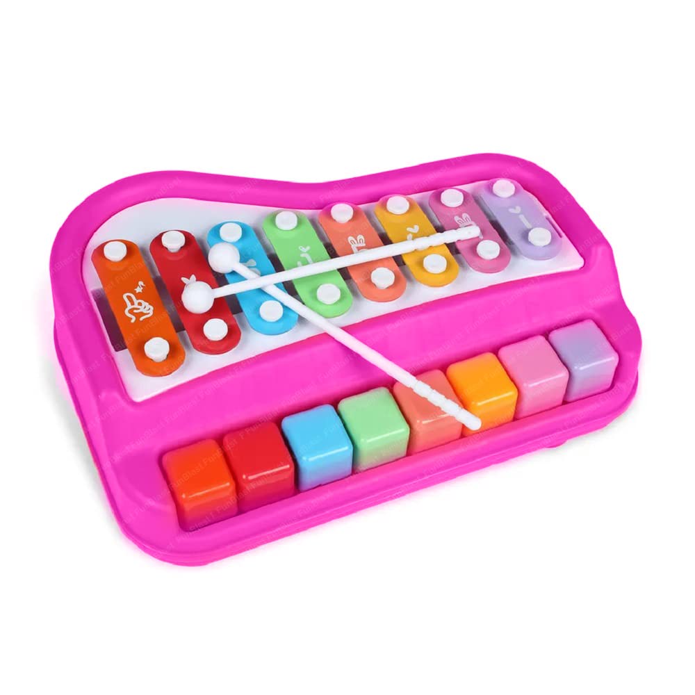 Funblast Xylophone  Hand Knock Piano Toy With Hammer, Musical Instrument For Kids, Educational Percussion Playset For Toddlers 