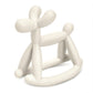 MIRALOOP Teething Toy - Food Grade Silicone Rocking Teether for 0-18 Months, Odorless, Milk White