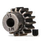 Traxxas 6487X 15-T Pinion Gear 1.0 Metric Pitch fits 5mm Shaft (compatible with steel spur gears)