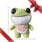 Iinkcma Frog Stuffed Animals Plush Toy With Removable Clothes Cute Soft Frog Plush Stuffed Gifts For Kids - 12 Inch ([4Acc] Clev