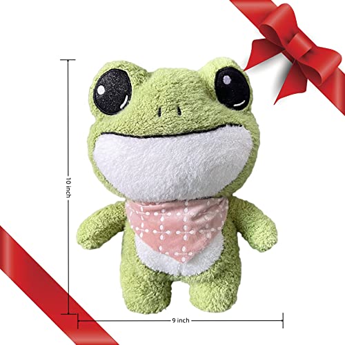 Iinkcma Frog Stuffed Animals Plush Toy With Removable Clothes Cute Soft Frog Plush Stuffed Gifts For Kids - 12 Inch ([4Acc] Clev