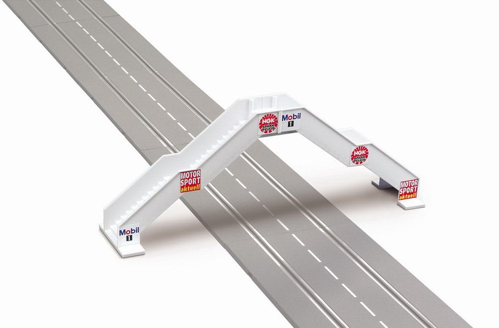 Carrera 21119 Footbridge Realistic Scenery Accessory For Slot Car Race Track Sets, White