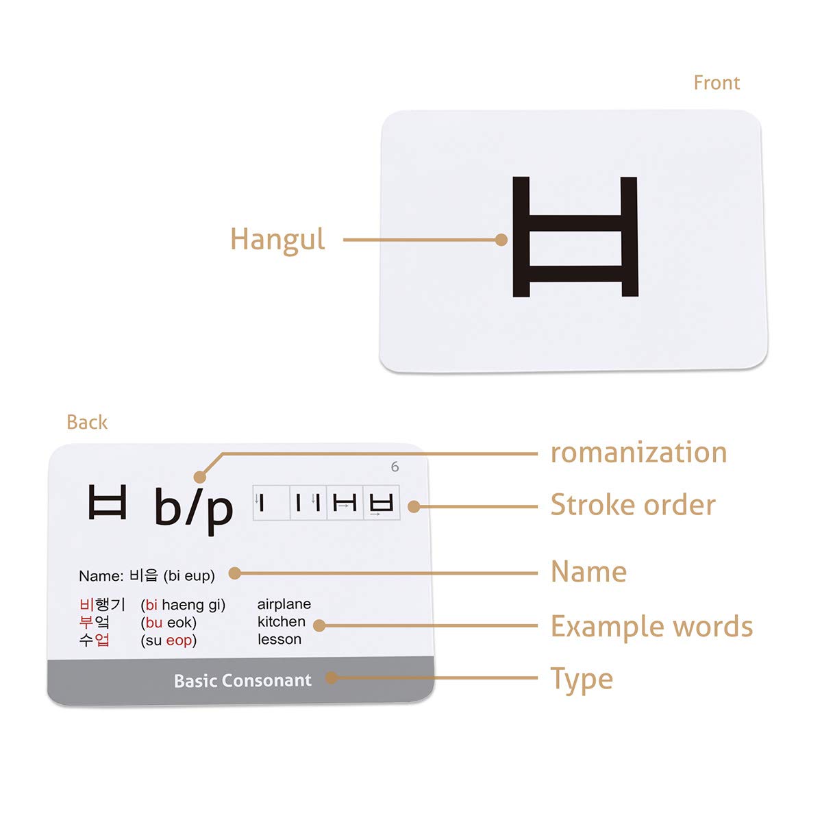 Carddia | Korean Alphabet - Hangul Flashcards | Learn All Consonants & Vowels | Perfect For Self-Study, Beginners & Teachers | Study Korean Language Effectively And Easily