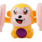 Rmeklot Cute Monkey Shape Musical Dumbbell Rattle Toy With Early Learning And Rotating Discs For Babies & Toddlers
