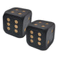 Macro Giant 6 Inch PU Foam Jumbo Big Playing Dice, Set of 2, Black- Gold Color, Math Teaching, Teaching Aids, Board Games, Kid T