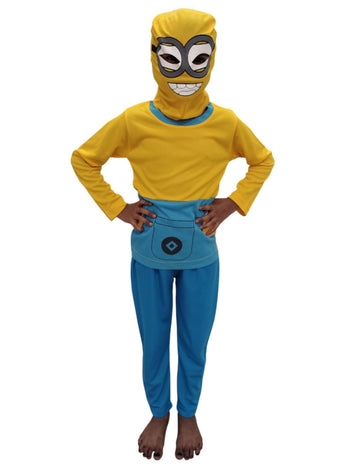 BookMyCostume Yellow Childlike Cartoon Character Kids Fancy Dress Costume | Standard 45 Years
