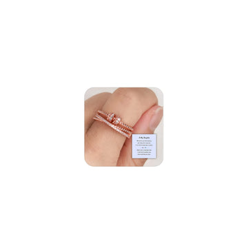 Long Tiantian Daughter Gifts From Mom To My Daughter Fidget Ring Gift From Mom Anxiety Relief Worry Rings Spinner Rings For Daughter Gifts(Rose Gold)