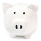 Pink Piggy Bank,Ceramic Money Piggy Bank Kids (White)