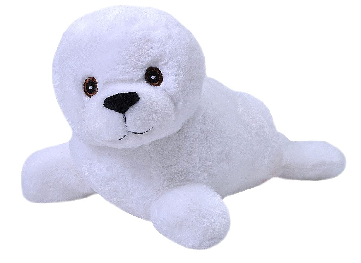 Wild Republic Ecokins Harp Seal Pup Stuffed Animal 12 Inch, Eco Friendly Gifts For Kids, Plush Toy, Handcrafted Using 16 Recycled Plastic Water Bottles