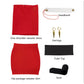 COLSA Anime Cosplay Costume Red Sweater Uniform Set, XL, Polyester, Yor with Earrings