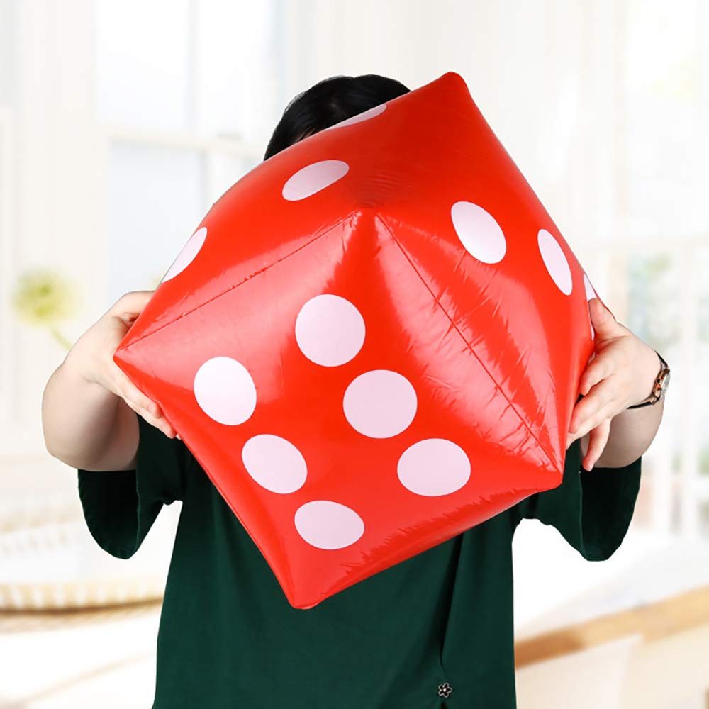 11.8'' Jumbo Inflatable Dice, 2pack Outdoor Fun Giant Inflatable Dice Set and 12mm 10pcs Dice for Indoor and Outdoor Broad Game,