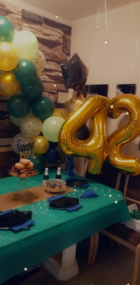 Number Balloon 40 Inch Gold 4 Balloon Graduation Decorations, Number 4 14 24 40 44 45 Large Balloon Birthday Party Decorations,