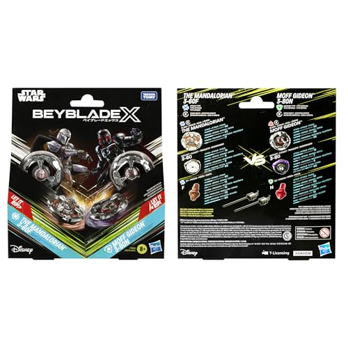 Beyblade X And Star Wars Collab The Mandalorian 3-60F Vs. Moff Gideon 3-80N, Multipack