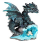 George S. Chen Imports Le Elegant 71581 Blue Medieval Baby Dragon With Crystal Egg Nest Decorative Figurine
