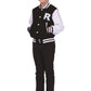 Child Letterman Jacket:Black L