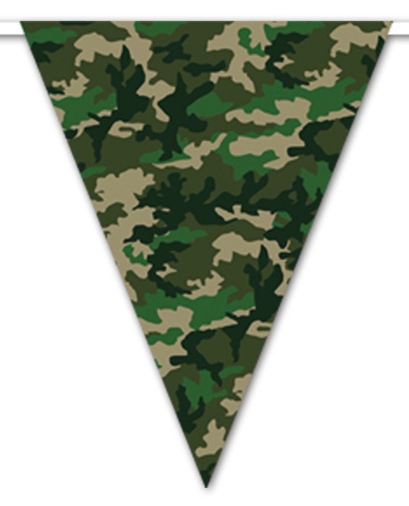 Camo Flag Pennant Banner Party Accessory (1 count) (1/Pkg)