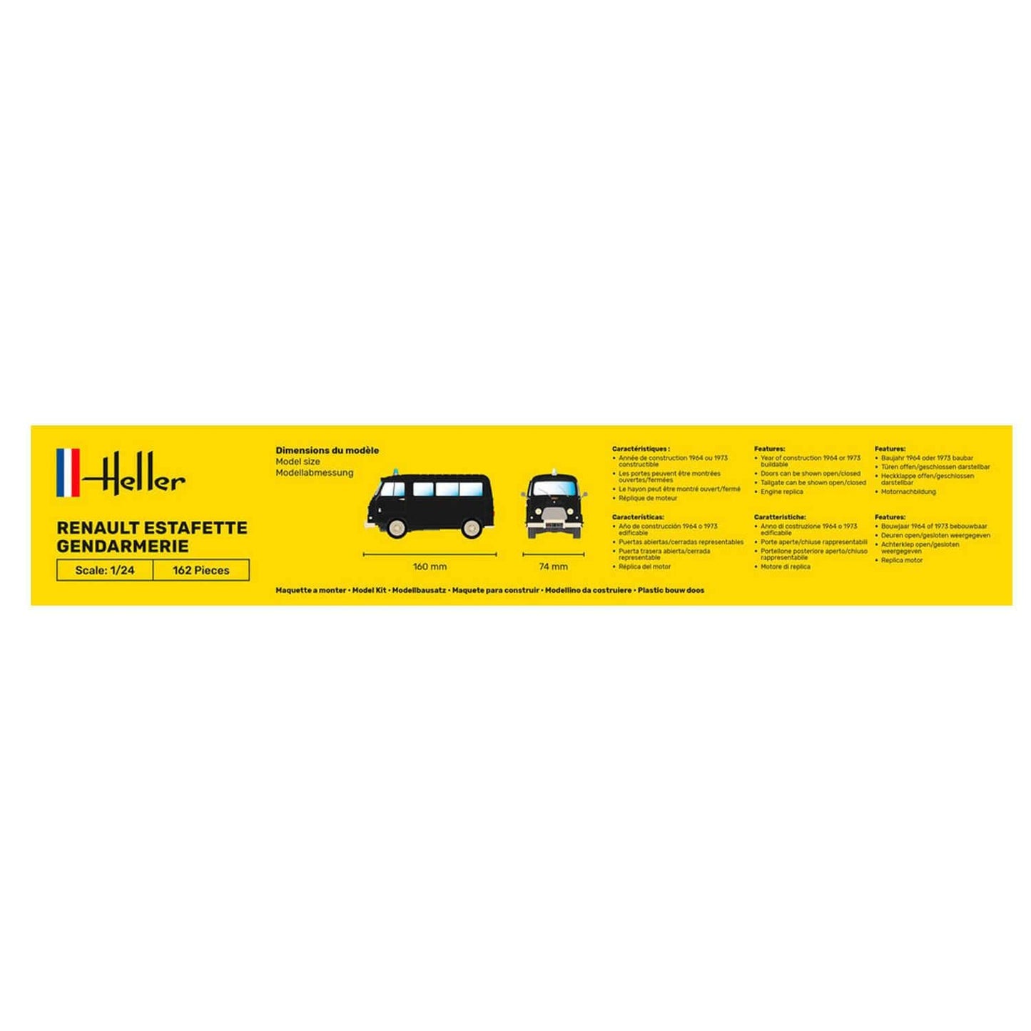 Heller 80742 Starter Kit Renaut Estafette Gendarmerie 1/24