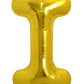 Toniful 40 Inch Large Gold Letter I Balloons Helium Balloons,Foil Mylar Big Balloons For Birthday Party Anniversary Supplies Dec