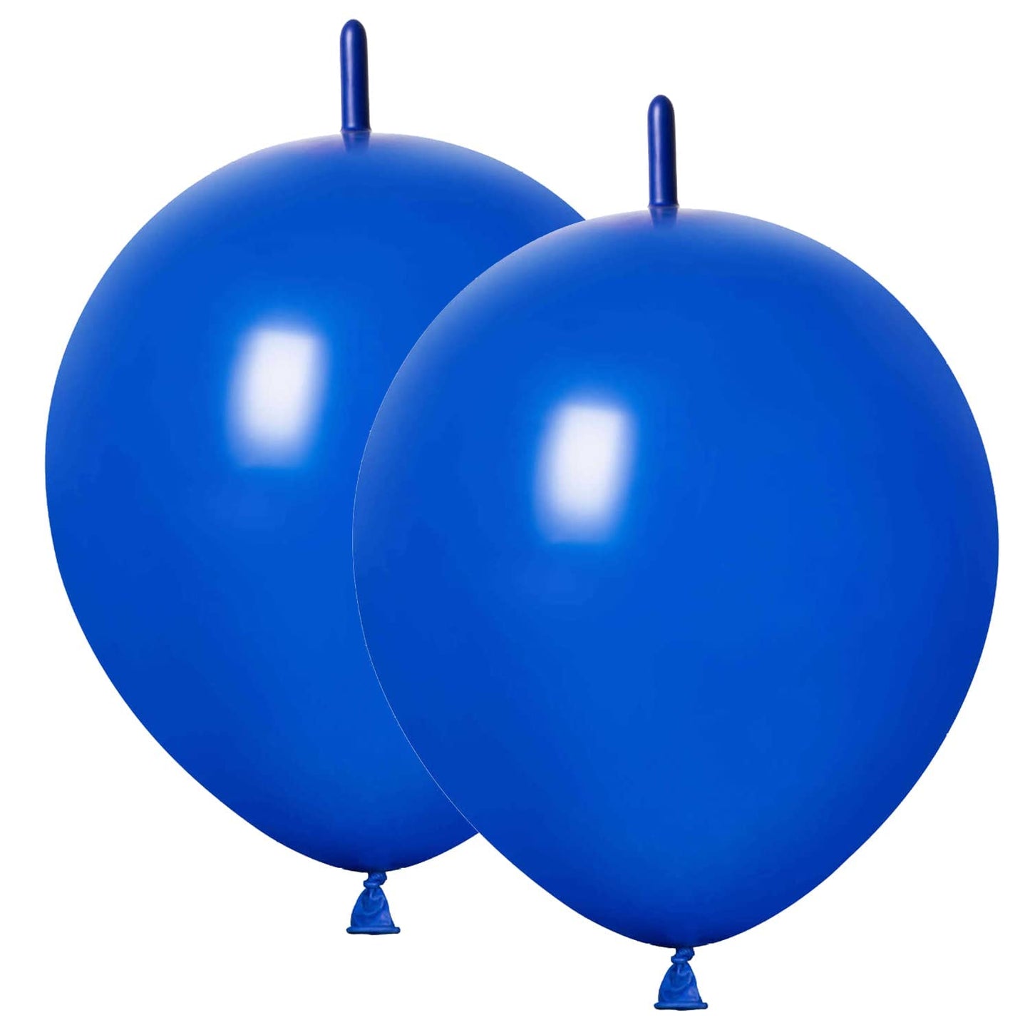 Adido Eva Link Balloons Blue 10 Inch Latex Quick Linkale Balloon 80 Pcs For Birthday, Halloween, Christmas, Party Festival Decor