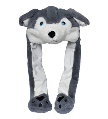 Joyhy Kids Adults Plush Hat Ear Moving Ear Flap Hat With Paw Tiger