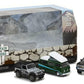 Motor World Diorama Rocky Mountain Trail Climb 4Pcs Set 1/64 Diecast Model Cars By Greenlight
