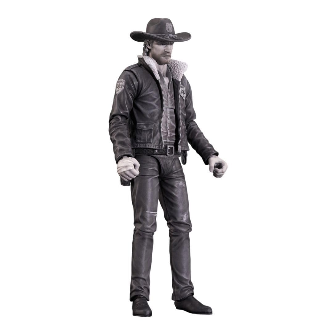 Diamond Select Toys The Walking Dead Comic Series 1 7-Inch Rick Grimes Action Figure with 16 Points of Articulation (Black and White)