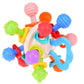 Mummy Please Baby Teething Rattle Toy, BPA Free, Silicone Loops with Rattling Sound, Multicoloured (Rattle for Kids)