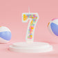 FAMGift Number 7 Birthday Candle - Colorful Macaron Candles, 7 Candle Birthday Girl Women, Sweet Theme Birthday Party Supplies,