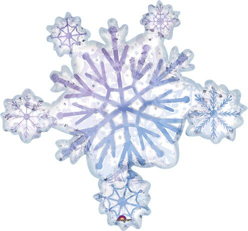 Amscan Super Shape Prismatic Snowflake Balloon