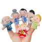 6 Piece Mini Grandparents, Finger Puppet Set, Cloth Velvet Puppets, 6 People Family Members Finger Puppets Toys Set, Story Time,
