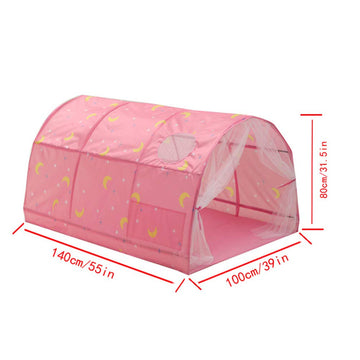 Kids Tent, Boys Girls Play Tents Bed Tents, Portable Baby Toddlers Sleeping Tent With Double Net Curtain For Bedroom Decor Indoo