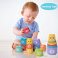 Elleck Baby Toys 6-12 Months, Montessori Toys For Toddlers 1-3 Year Old, Busy Cube Teether Infants Bath Toys 6 In 1 Stacking Blo